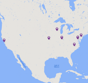 Map of US Calatent sites