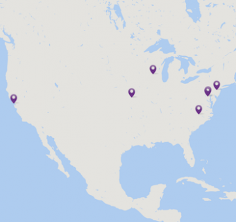 Map of US Calatent sites